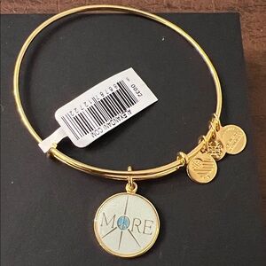 Alex and Ani More Peace Gold Bangle Bracelet NWT